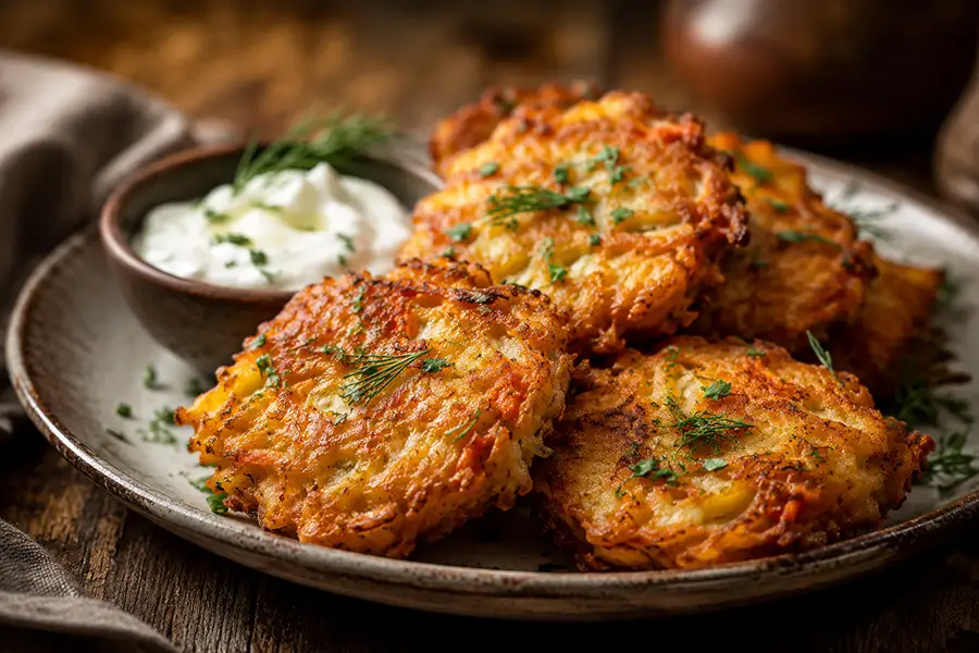 Fermented Cabbage & Carrot Fritters