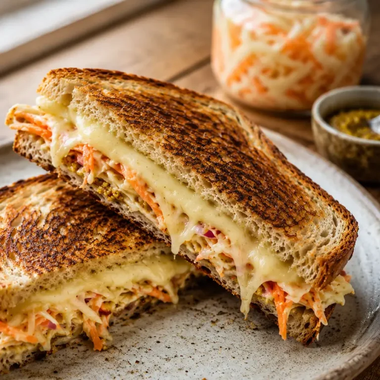 Fermented Cabbage & Carrot Melt Sandwich