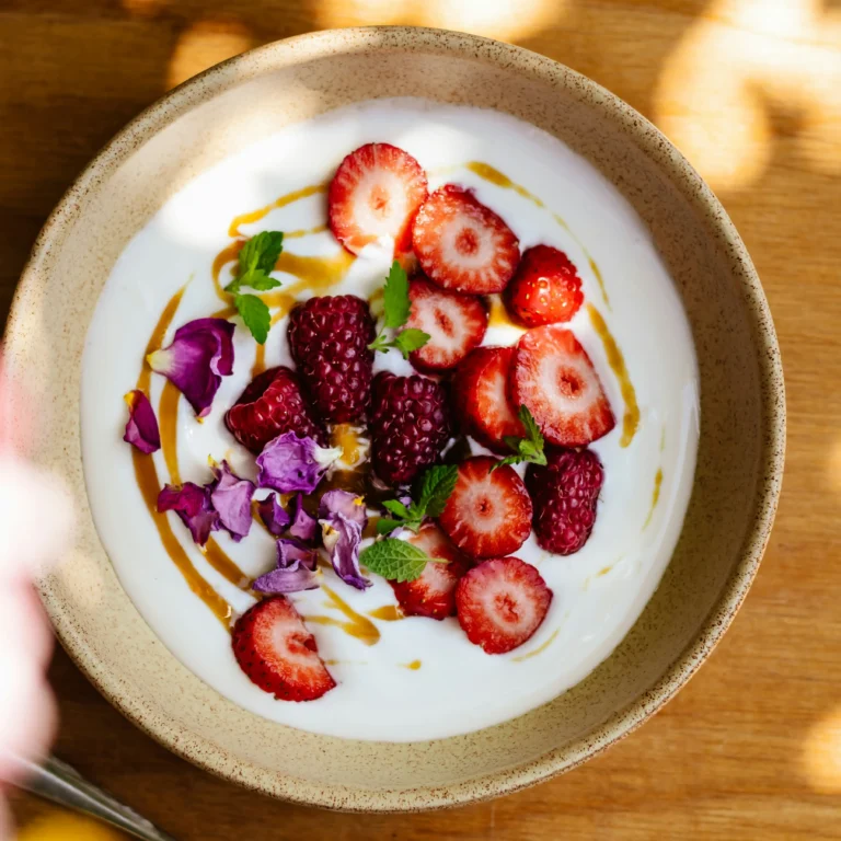 Homemade yoghurt with live cultures