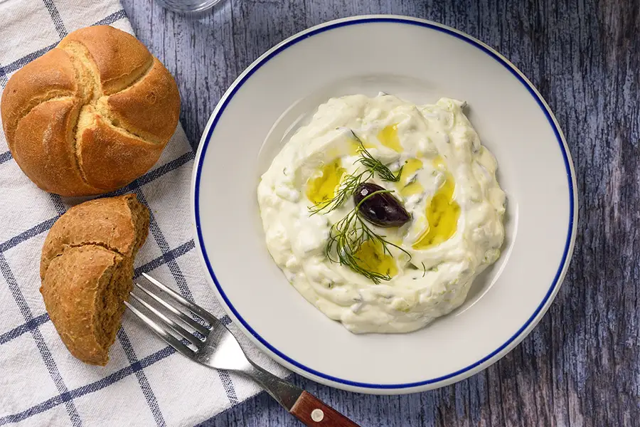 Traditional Greek Tzatziki with Live Yoghurt