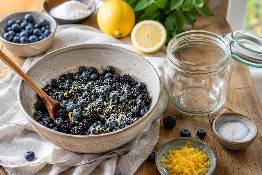Blueberry or blackberry short ferment