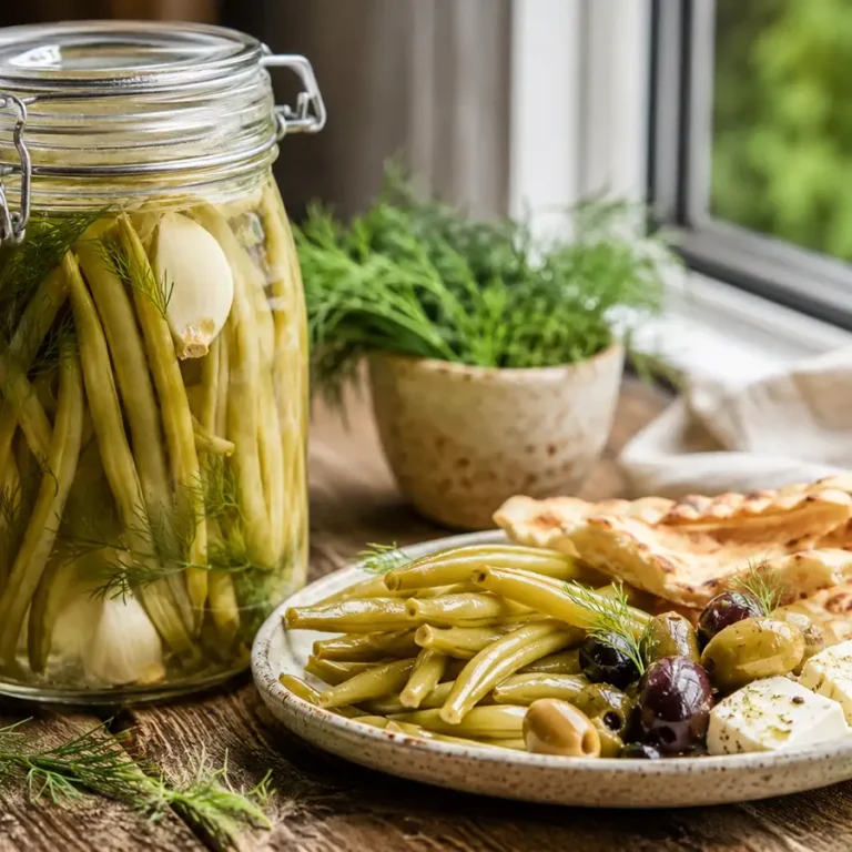 Fermented Green Beans with Garlic and Dill