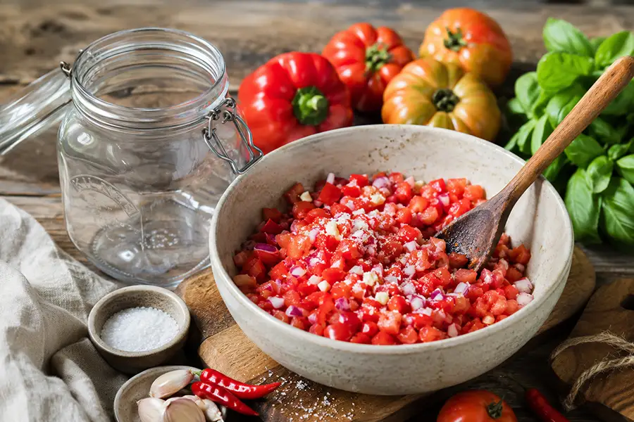 Pepper and Tomato Salsa Ferment