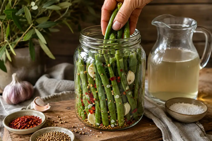 Spicy Green Bean Spears