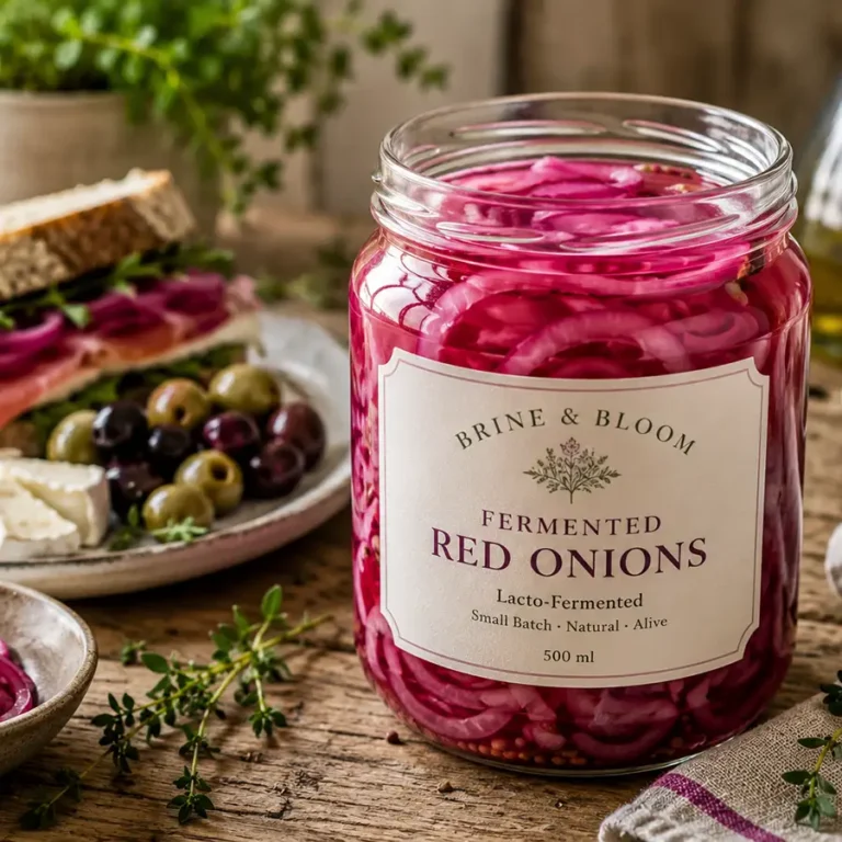 Lacto-Fermented Red Onions